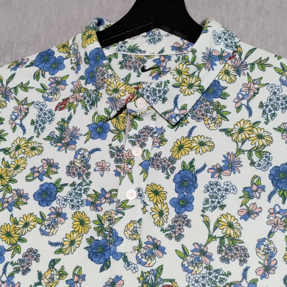 Nike Tour Dri-FIT Player Floral Golf Polo Shirt Mens LARGE Colorful DH0940‎ 394 - Picture 6 of 15